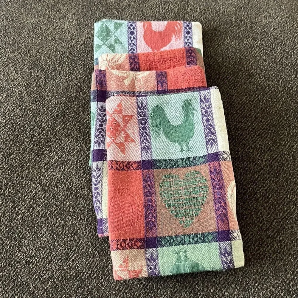 Autumnal2 Farmhouse Set of 4 Dinner Square Cloth Napkins- 16” by 16”